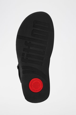 Leren Sandalen met Sleehak Trakk II - zwart