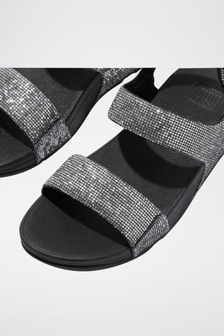 Sandalen met Sleehak - Zwart en Zilverkleurig