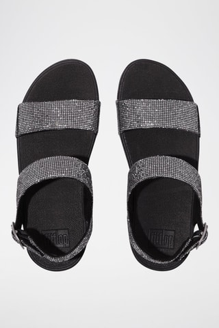 Sandalen met Sleehak - Zwart en Zilverkleurig