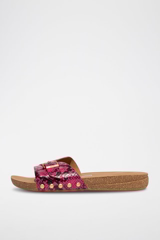 Leren Sandalen - Roze en Zwart