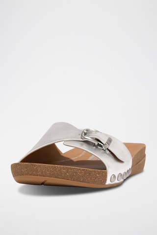 Leren Sandalen - Zilverkleurig