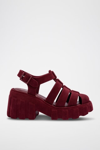 Velours Platform Waterschoenen Megane Velvet - Rood