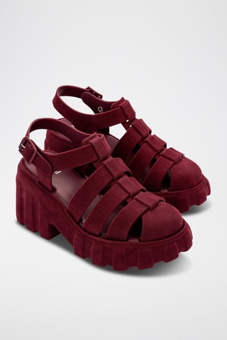 Velours Platform Waterschoenen Megane Velvet - Rood