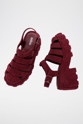 Velours Platform Waterschoenen Megane Velvet - Rood