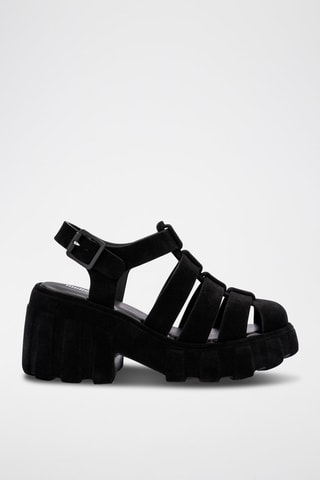 Velours Platform Waterschoenen Megane Velvet - Zwart
