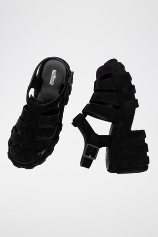 Velours Platform Waterschoenen Megane Velvet - Zwart