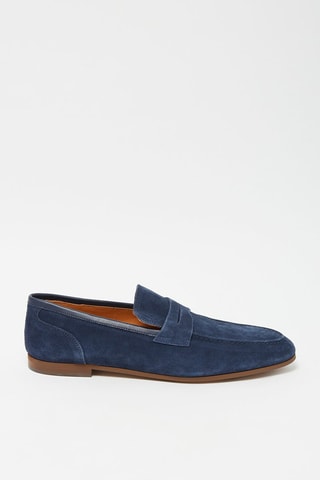 Nubuck Mocassins - Indigoblauw