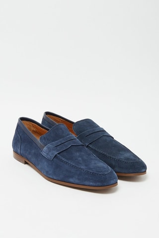Nubuck Mocassins - Indigoblauw