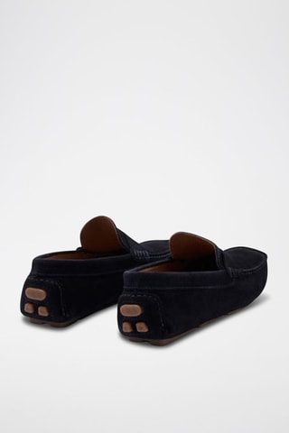 Kalfssplitleren Mocassins Pieric - Marineblauw