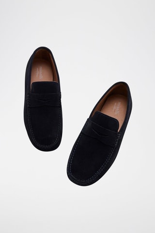 Kalfssplitleren Mocassins Pieric - Marineblauw