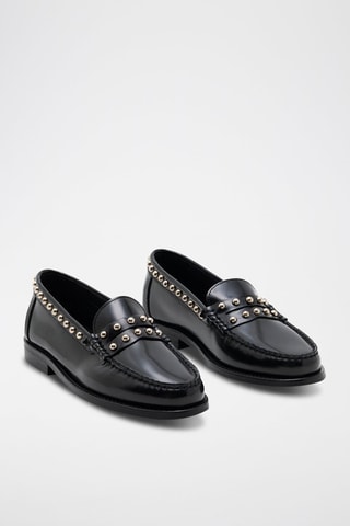 Mocassins en cuir de veau Jimmy - Noir