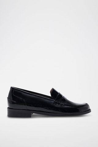 Mocassins em couro de vitelo envernizado Maurine - Preto