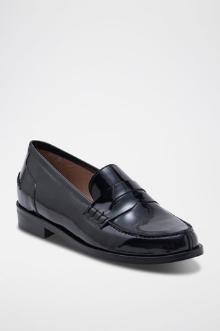 Mocassins em couro de vitelo envernizado Maurine - Preto