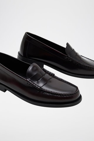 Mocassins em couro de vitelo Juliette - Castanho-escuro