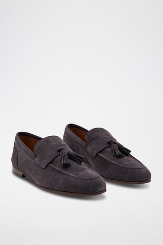 Kalfsnubuck Mocassins Markus - Antraciet