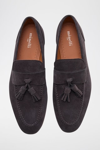 Kalfsnubuck Mocassins Markus - Antraciet