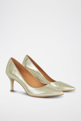 Sapatos de salto em couro de cabra Dourado