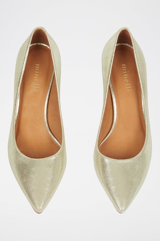 Sapatos de salto em couro de cabra Dourado