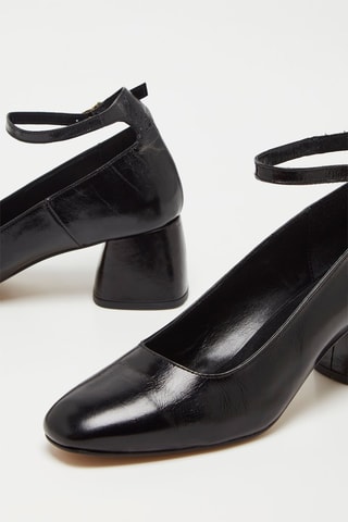 Kalfsleren Pumps - Zwart