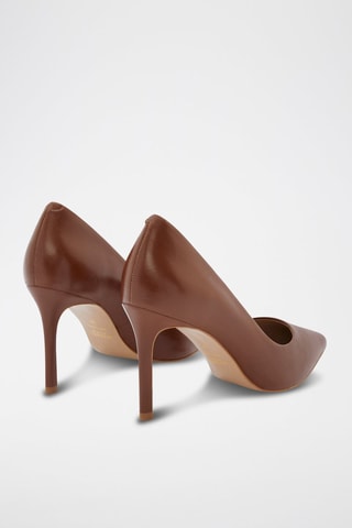 Sapatos de salto em couro de vitelo Karolina - Camel
