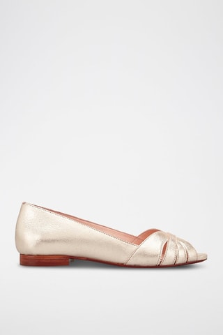 Geitenleren Ballerina's Vayna - Goudkleurig