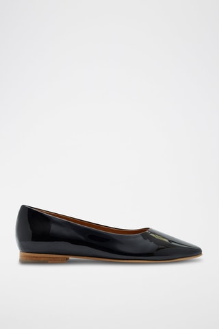 Ballerines en cuir verni - Noir