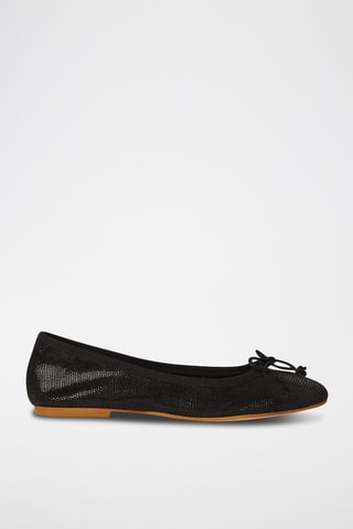 Ballerines en cuir de chèvre - Noir