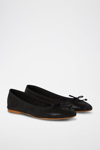 Ballerines en cuir de chèvre - Noir