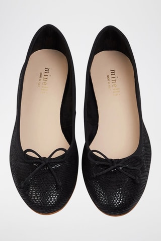 Ballerines en cuir de chèvre - Noir