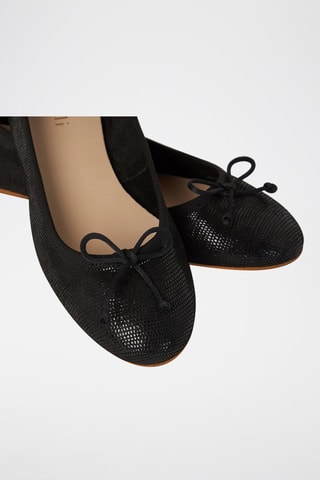 Ballerines en cuir de chèvre - Noir