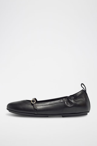 Leren Ballerina’s - Zwart