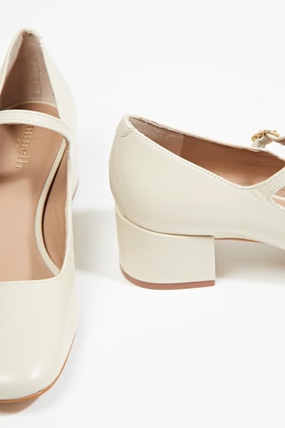 Babies de salto em couro Kaia - Cru