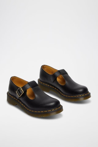 Leren Mary Janes Polley Smooth - Zwart