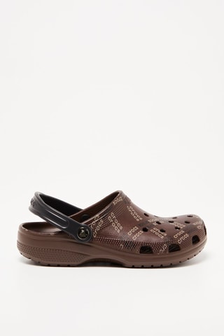 Clogs Classic Logo Pattern Clog - Bruin en Zwart