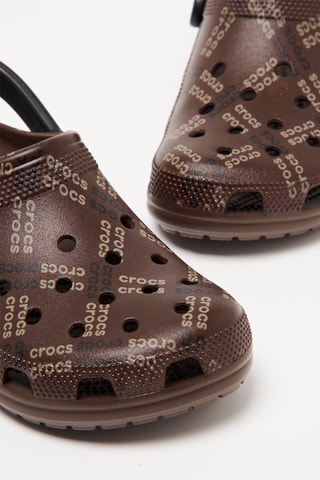 Clogs Classic Logo Pattern Clog - Bruin en Zwart