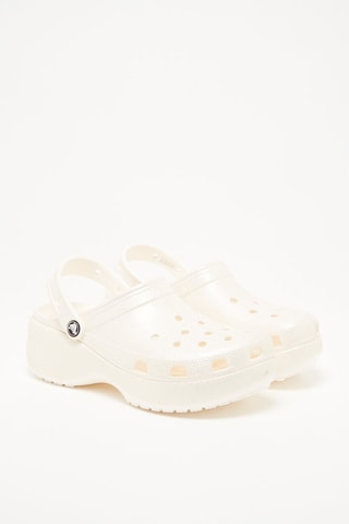 Clogs Classic Platform Glitter Clog - Wit