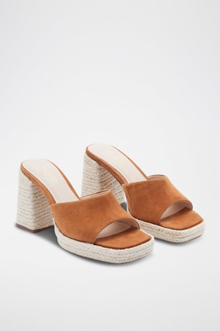 Mules de salto em nobuck Jacil - Castanho