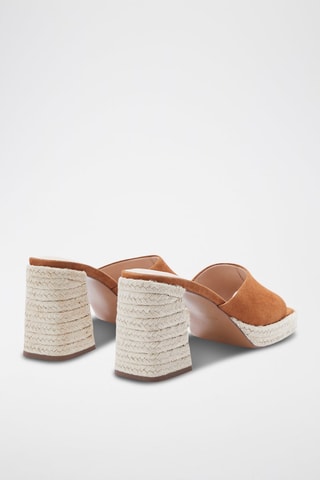 Mules de salto em nobuck Jacil - Castanho