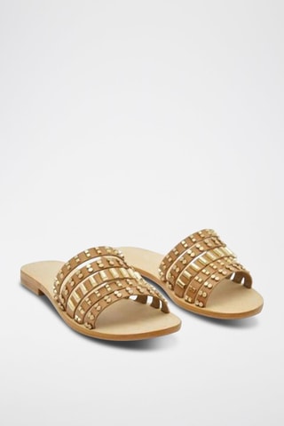 Kalfsleren Muiltjes Isenia - Beige