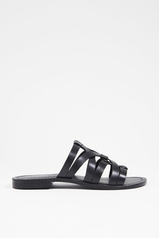 Mules em couro Imeni - Preto