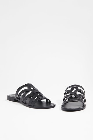 Mules em couro Imeni - Preto
