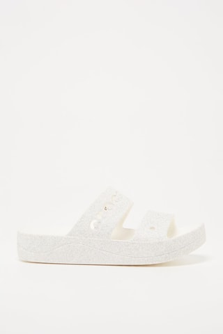 Muiltjes Baya Platform Glitter - Wit