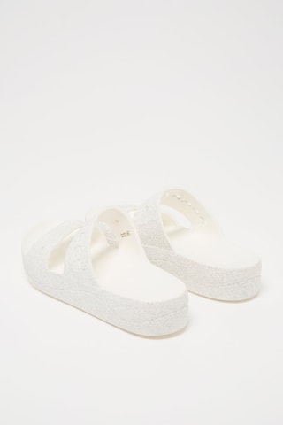 Muiltjes Baya Platform Glitter - Wit