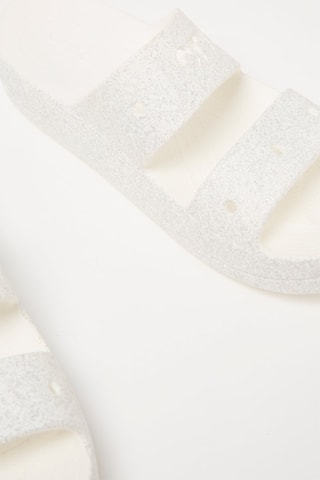 Muiltjes Baya Platform Glitter - Wit