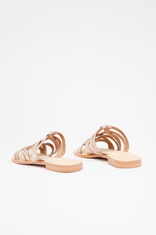 Mules em couro Imeni Met - Dourado