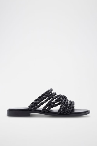 Mules em couro Indyla - Preto