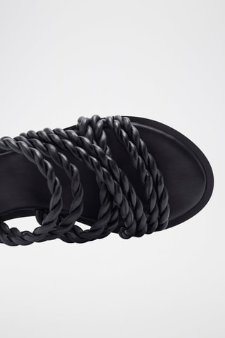 Mules em couro Indyla - Preto