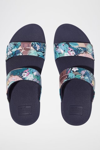Leren Sandalen met Sleehak Blauw
