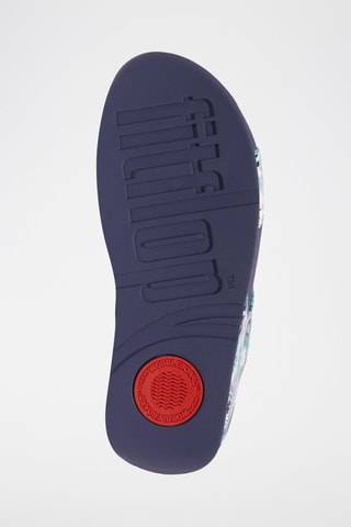 Leren Sandalen met Sleehak Blauw