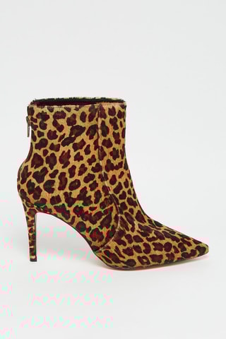 Bottines en cuir de veau - Marron et camel